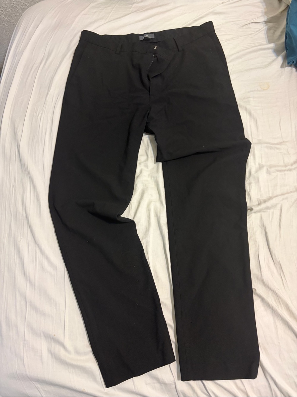 Men's Black Dress Pants - Classic Slim Fit